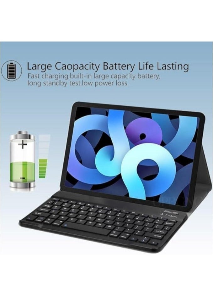 حافظة لوحة مفاتيح باللغتين العربية والإنجليزية متوافقة مع Honor Pad X9/X8 Pro مقاس 11.5 بوصة 2023، حافظة واقية نحيفة مع لوحة مفاتيح وماوس بلوتوث لاسلكي قابلين للفصل - Image 4